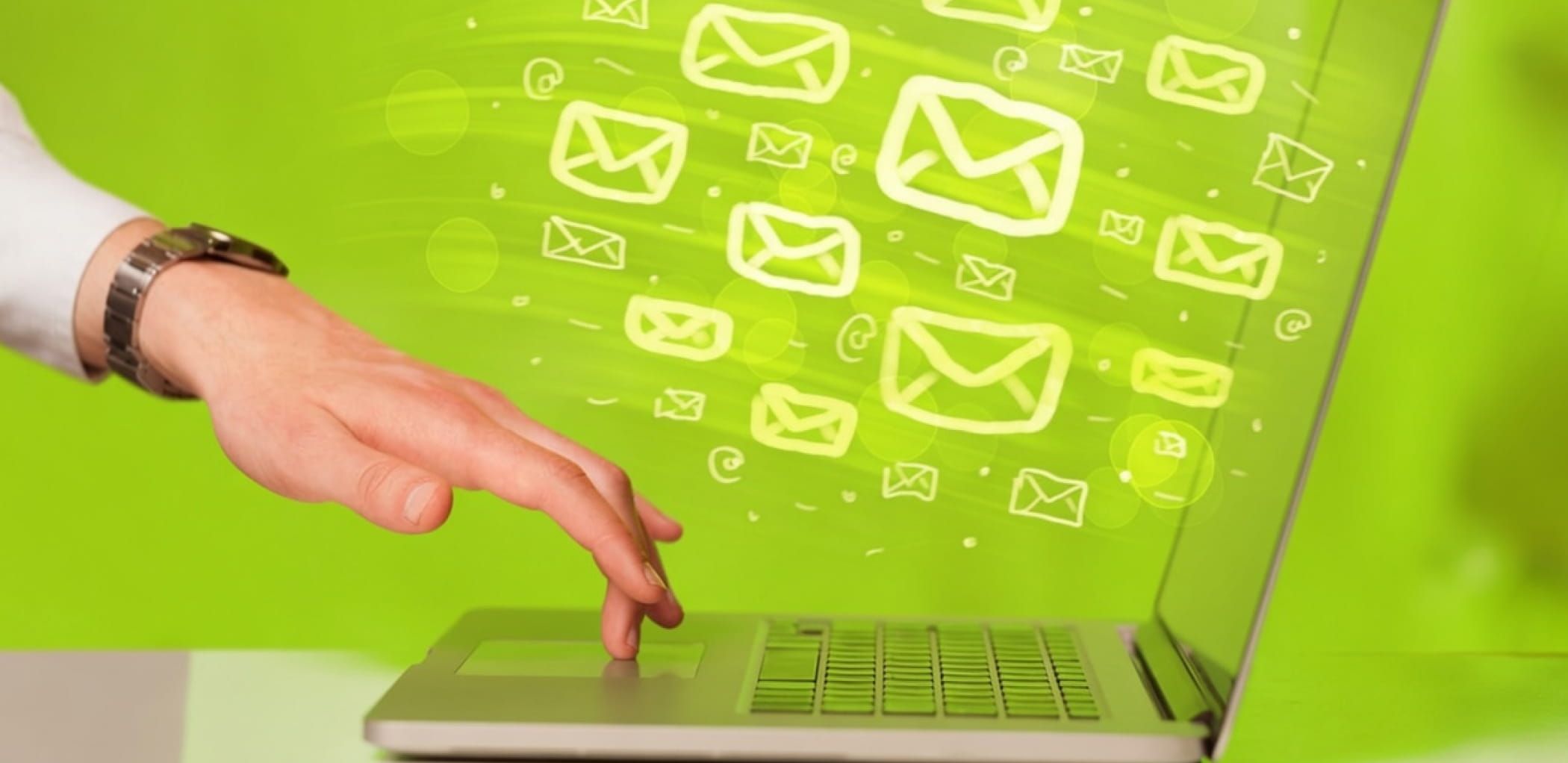 Person clicking computer