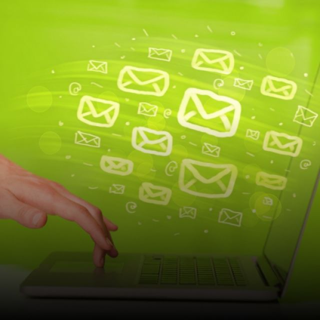 Person clicking computer